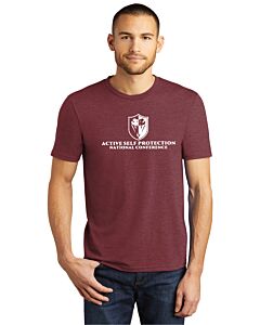 District ® Perfect Tri ® Tee - 2 Location Imprint - ASP 2023 Conference Logo-Maroon Frost