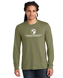 District ® Perfect Tri ® Long Sleeve Tee - 2 Location Imprint - ASP 2023 Conference Logo