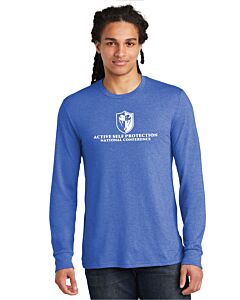 District ® Perfect Tri ® Long Sleeve Tee - 2 Location Imprint - ASP 2023 Conference Logo-Royal Frost