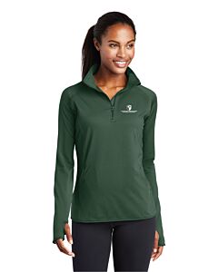Sport-Tek® Ladies Sport-Wick® Stretch 1/4-Zip Pullover - Embroidery - ASP 2023 Conference Logo-Forest Green