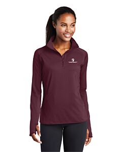 Sport-Tek® Ladies Sport-Wick® Stretch 1/4-Zip Pullover - Embroidery - ASP 2023 Conference Logo-Maroon