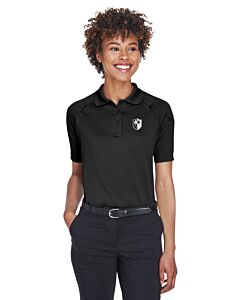 Harriton Ladies' Advantage Snag Protection Plus Tactical Polo - Left Chest Embroidery - Shield Logo-Black