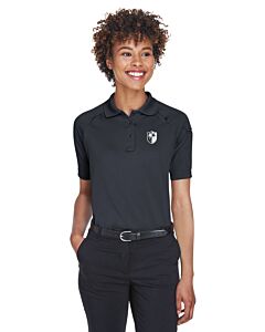 Harriton Ladies' Advantage Snag Protection Plus Tactical Polo - Left Chest Embroidery - Shield Logo-Dark Charcoal