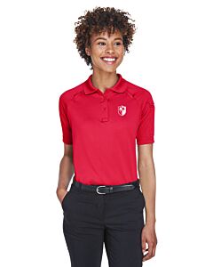 Harriton Ladies' Advantage Snag Protection Plus Tactical Polo - Left Chest Embroidery - Shield Logo-Red